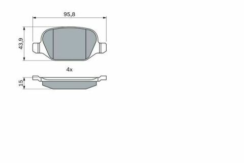 Колодки тормозные (задние) Alfa Romeo 147/156/Fiat Linea/Lancia Lybra 99-