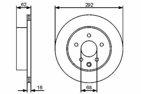 Диск гальмівний (задній) Nissan Leaf 10-/Juke 14-/Qashqai 07-13/X-Trail 01-13 (291.8x16) (вент.)