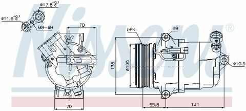 Компрессор кондиционера ASTRA G CLASSIC, ASTRA H, MERIVA A вен OPEL