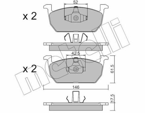 Колодки тормозные (передние) Audi A1 18-/Seat Leon 12-/Ibiza/VW Polo 17-