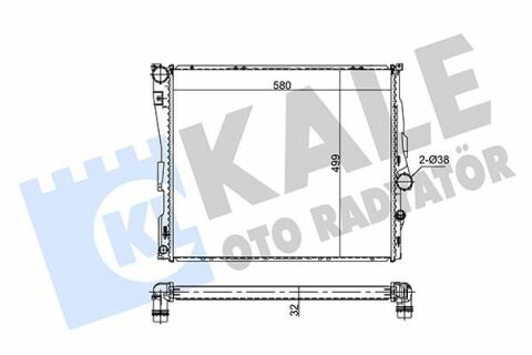 KALE BMW Радіатор охолодження X3 E83 2.5/3.0 03-10