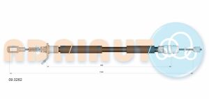 Трос ручного тормоза задний левый GRAND VOYAGER 01-08 (короткая база) CHRYSLER