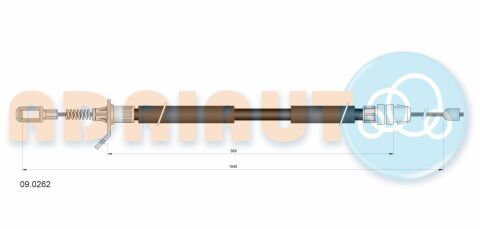 Трос ручного гальма задній лівий GRAND VOYAGER 01-08 (коротка база) CHRYSLER