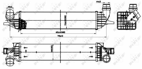 Радіатор інтеркулера Renault Laguna III 2.0DCi 07-15