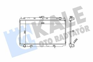 KALE NISSAN Радіатор охолодження Primera 1.6/2.0 96-