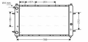 Радіатор охолодження CALIFORNIA T4 94-, TRANSPORTER T4 90- VW