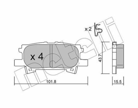 Тормозные колодки (задние) Lexus RX 03-08