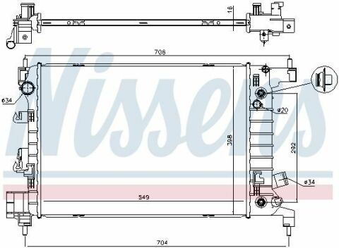 Радиатор CHEVROLET AVEO (T300) (11-) 1.4 i