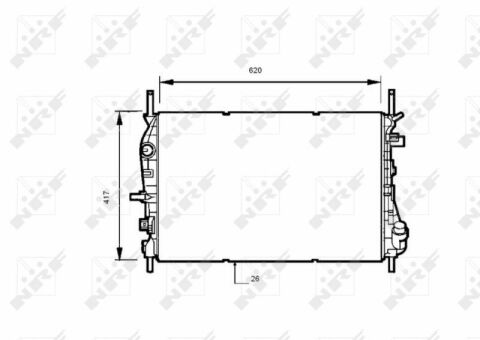 Радиатор охлаждения Ford Mondeo 2.0-3.0 i/2.0-2.2 D 00-07