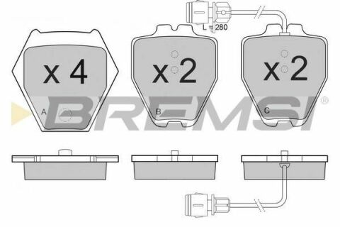 Тормозные колодки пер. Audi A6 3.7/A8 98-02 (Lucas) (повреждена упаковка)