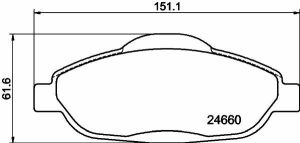 Тормозные колодки пер. Peugeot 308 07- (Bosch)