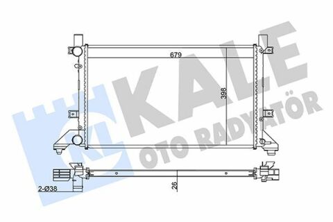 KALE VW Радіатор охолодження LT28-46 2.3/2.8 96-