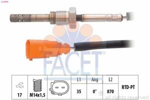 Датчик температури VW GOLF V/VI/ OCTAVIA 1.6D/1.9D/2.0D 03- (після катализатора)