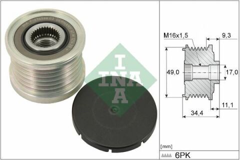 Шків генератора BMW 3 (E46/E90)/5 (E60)/X3 (E83) 01-11 N40/N45/N46