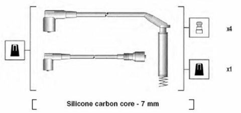 MAGNETI MARELLI Комплект высоковольтных проводов OPEL ASTRA 1,4 91- CORSA 1,2/1,4 IE  92- [941125150669]