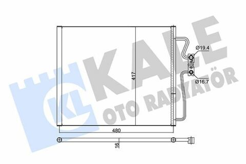 KALE BMW Радиатор кондиционера 7 E38 94-97