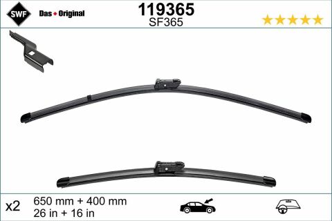 Щетки стеклоочистителя (650/400мм) Toyota Avensis 08-