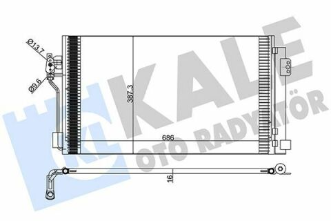 KALE DB Радіатор кондиціонера Vito 03-11/07