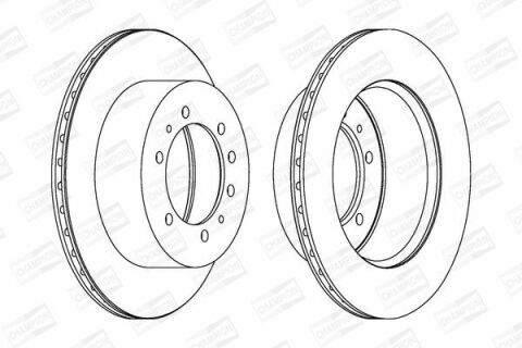 CHAMPION NISSAN Диск гальмівний задн.Patrol 2.8/4.2 88-