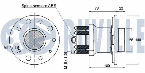 Подшипник задней ступени с abs astra g, meriva a, vectra b, zafira a