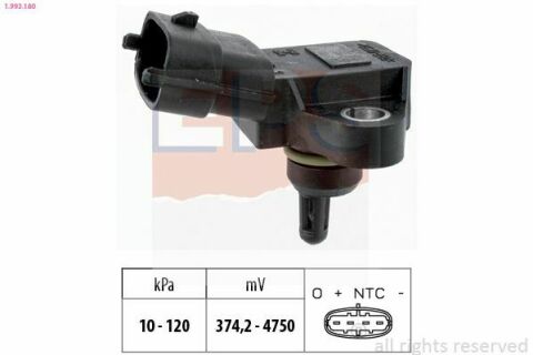 EPS HYUNDAI Датчик давления воздуха i10/i20/i30/40, Santa Fe 2.4,Kia Ceed,Cerato,Magentis,Rio III,Sorento,Soul