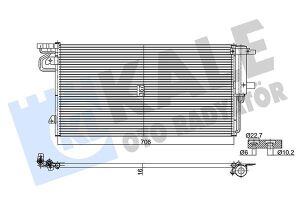 Радіатор кондиціонера (конденсатор) з осушувачем c-max ii 1.5, 2.0 15-, focus iii 1.5, 2.0 14-, kuga ii 1.5, 2.0 14-