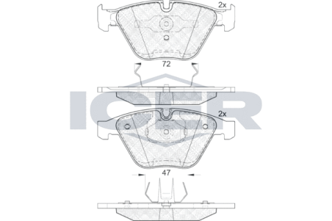 Колодки гальмівні (передні) BMW 3 (E90/E91/E92/E93) 04-13/X1 (E84) 09-15/Z4 (E89) 09-16