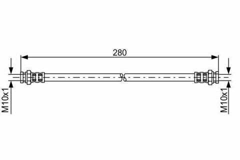 Шланг тормозной (задний) Mazda 323/626/MX-6/Premacy 91-05 (L=258mm)