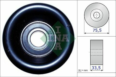 Ролик генератора Honda Accord VII 2.0/2.4i 03-08 (натяжний) (75.5x33.5)