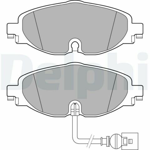 Колодки гальмівні (передні) VW Caddy IV/Golf VII/Passat B8/Skoda Octavia/Seat Leon 12- (з датчиком)