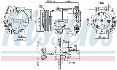 Компрессор кондиционера ASTRA J, MERIVA B OPEL