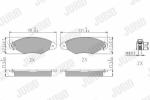 JURID RENAULT Тормозные колодки передн.Kangoo,Nissan Kubistar 97-