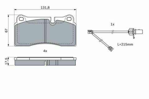 Колодки задні гальмові AUDI Q7 06- VW Колодки задні гальмові AUDI Q7 06- VW