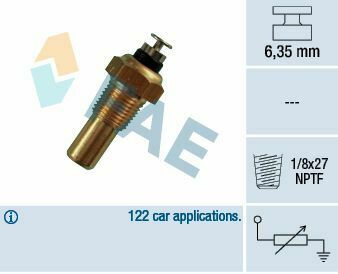 Датчик температуры охлаждающей жидкости Chevrolet Lacetti/Daewoo Lanos 1.3-2.4 97- (1/8x27)