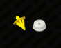 Кліпса кріплення обшивки (жовто-біла), фото 1 - інтерент-магазин Auto-Mechanic