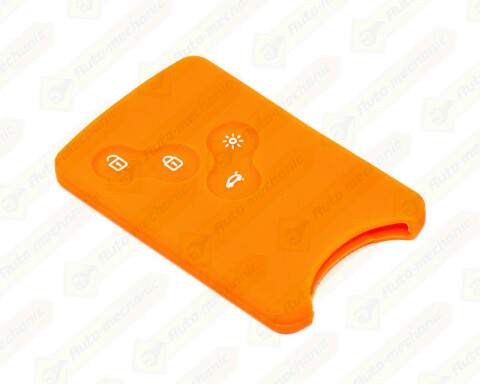 Силиконовый чехол на ключ-карту (оранжевый), на 4 кнопки
