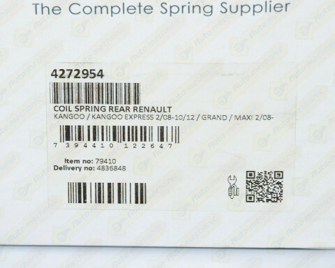 Пружина (задняя) Renault Kangoo 1.5dCi/1.6 08- (вен/фургон) (осн: Kangoo/Kangoo Express/Grand Kangoo)