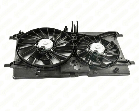 Вентилятор радіатора охолодження двигуна (основний + додатковий + дифузор) (+AC)