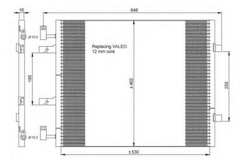 Радіатор кондиціонера Ford Transit 2.2-3.2TDCI 06-14