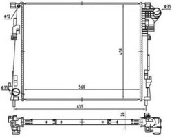 Радіатор охолодження Citroen C4/Peugeot 307/308 1.6HDi/1.8/2.0i 04-