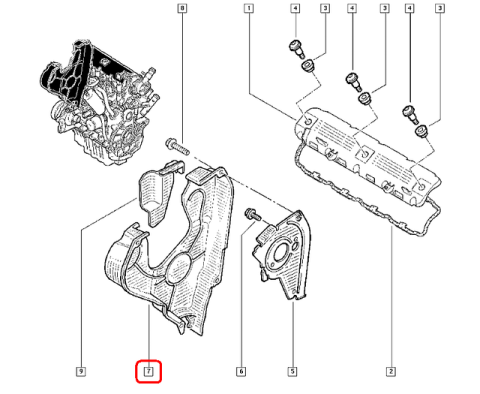 Захист ремня ГРМ Renault Trafic 1.9dCi 01-