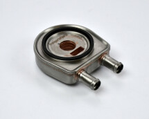 Оливний охолоджувач (теплообмінник) (на дві трубки) Renault Kangoo + Nissan Kubistar 97->08 1.9dTi + 1.9dCi