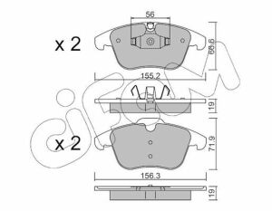 Гальмівні колодки пер. V60/S60/XC70/V70/S80/Discovery/Evoque/Freelander/Galaxy/Mondeo/S-Max 06-