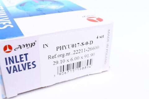 Клапан (впуск) Hyundai Accent 1.4/1.5/1.6 16V (29.1x6x91.9) (вальцювання) Клапан (впуск) Hyundai Accent 1.4/1.5/1.6 16V (29.1x6x91.9) (вальцювання)