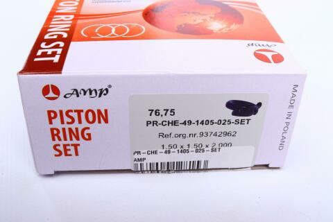 Кільця поршневі Chevrolet Aveo 1.5 (+0.25/76.75mm) (1.5x1.5x2.0) Кільця поршневі Chevrolet Aveo 1.5 (+0.25/76.75mm) (1.5x1.5x2.0)
