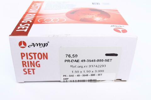 Кільця поршневі Daewoo Lanos 1.5 8V 93-99 (76.50mm/STD) (1.5x1.5x3.0) (к-кт 4 циліндра) Кільця поршневі Daewoo Lanos 1.5 8V 93-99 (76.50mm/STD) (1.5x1.5x3.0) (к-кт 4 циліндра)