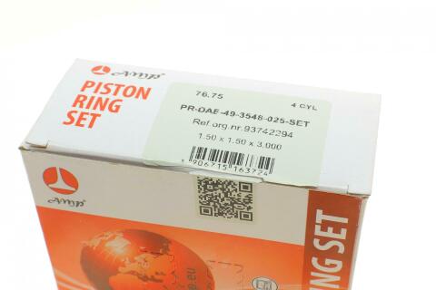 Кільця поршневі Daewoo Lanos 1.5 8V 90- (+0,25/76,75mm) (1.5x1.5x3.0) (к-кт 4 циліндра) Кільця поршневі Daewoo Lanos 1.5 8V 90- (+0,25/76,75mm) (1.5x1.5x3.0) (к-кт 4 циліндра)