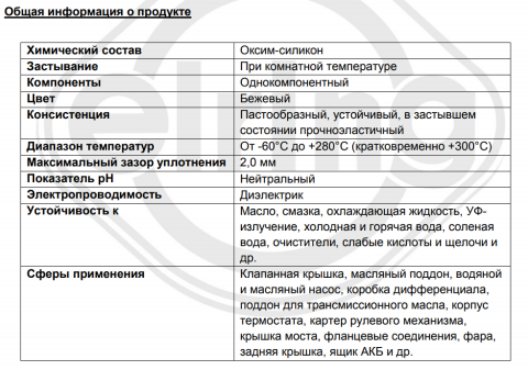 Герметик Dirko (-60°C +300°C) 70мл (бежевый) (заменено 030.793)