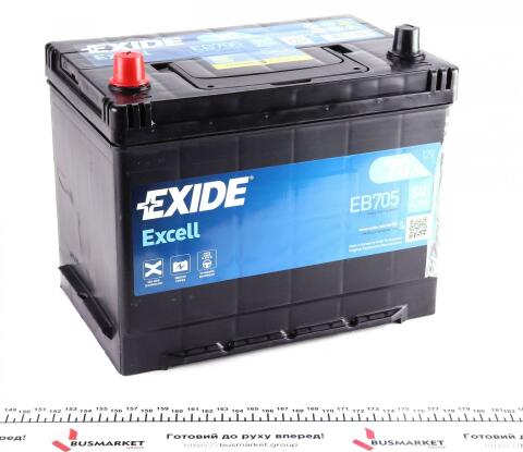 Акумуляторна батарея 70Ah/540A (270x173x222/+L/B9) Excell Азія