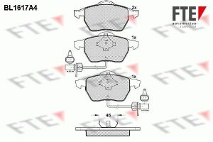 Колодки тормозные (передние) Audi A4/A6/VW Passat 95-